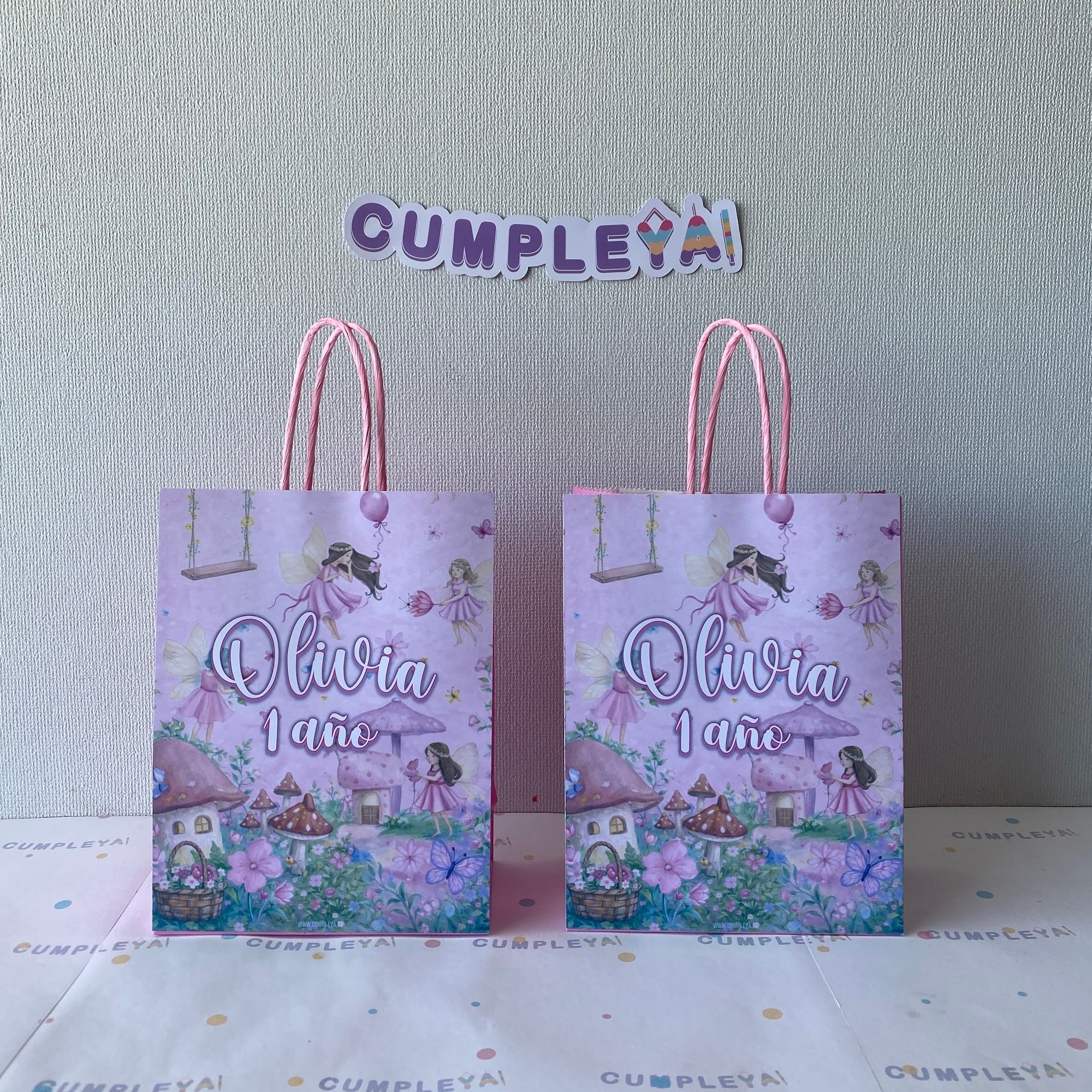BOLSA SORPRESA 16 × 21 × 8 CM HADA ROSADO