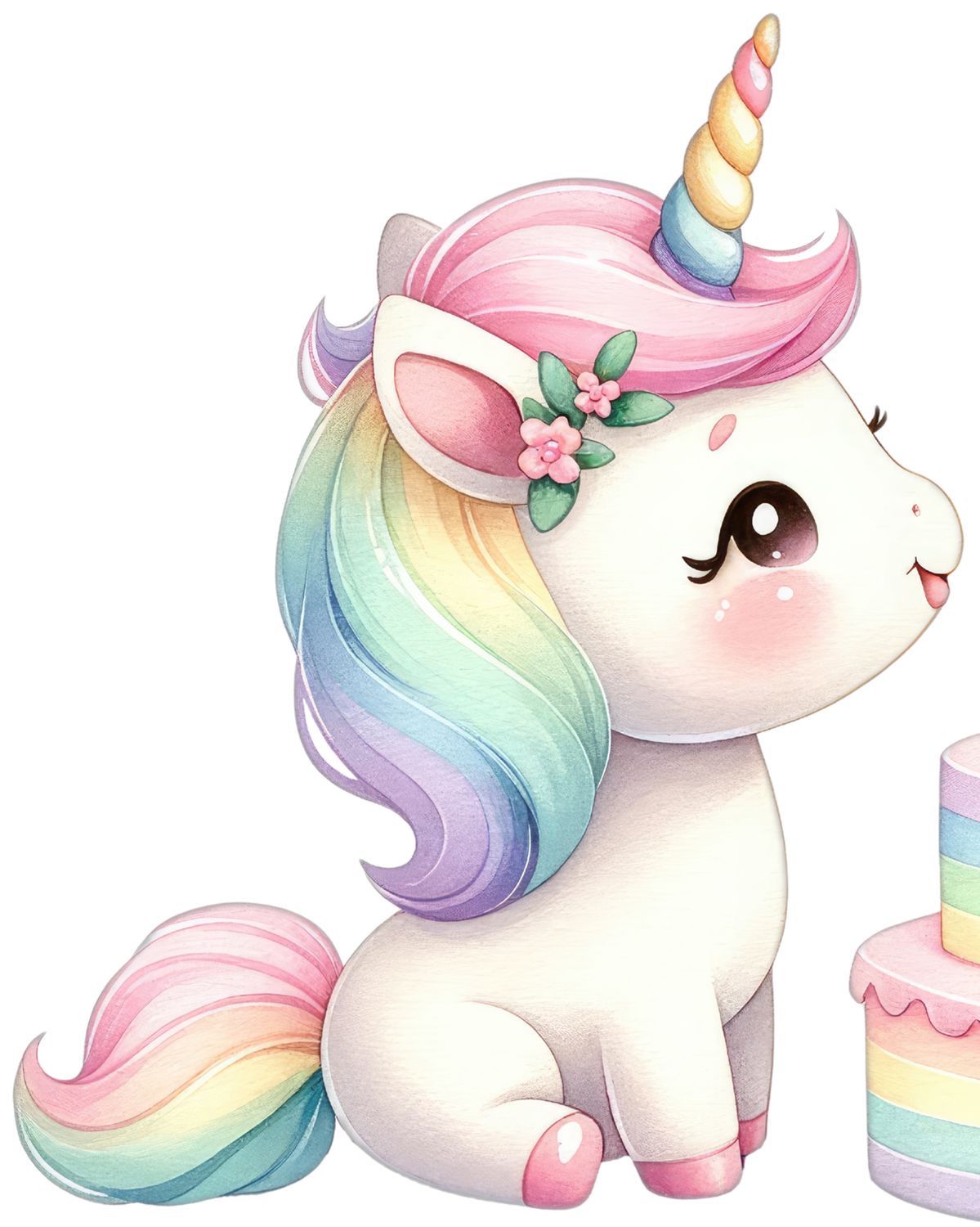 TOPPER UNICORNIO MINI 6CM - SET X8