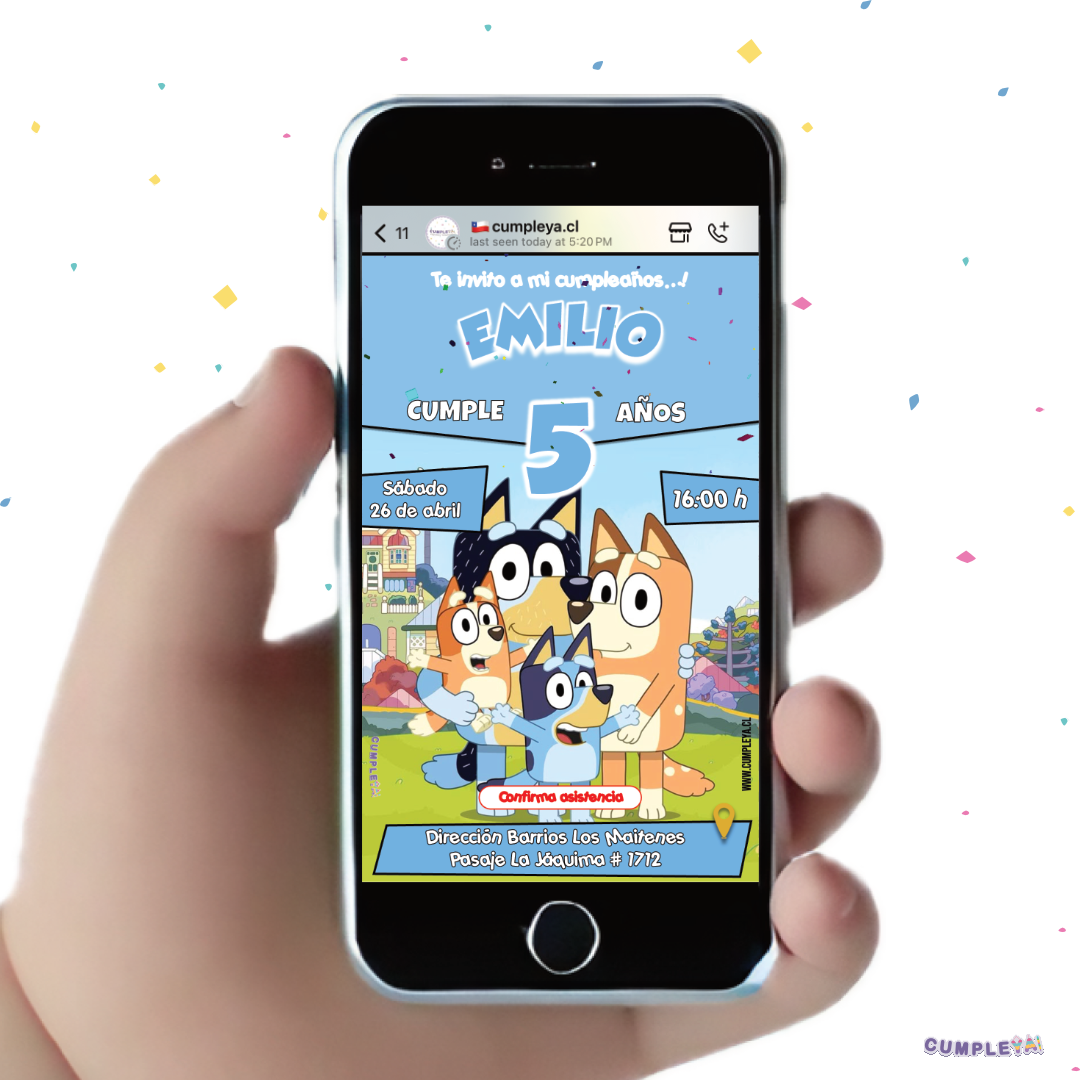 INVITACIÓN DIGITAL BLUEY