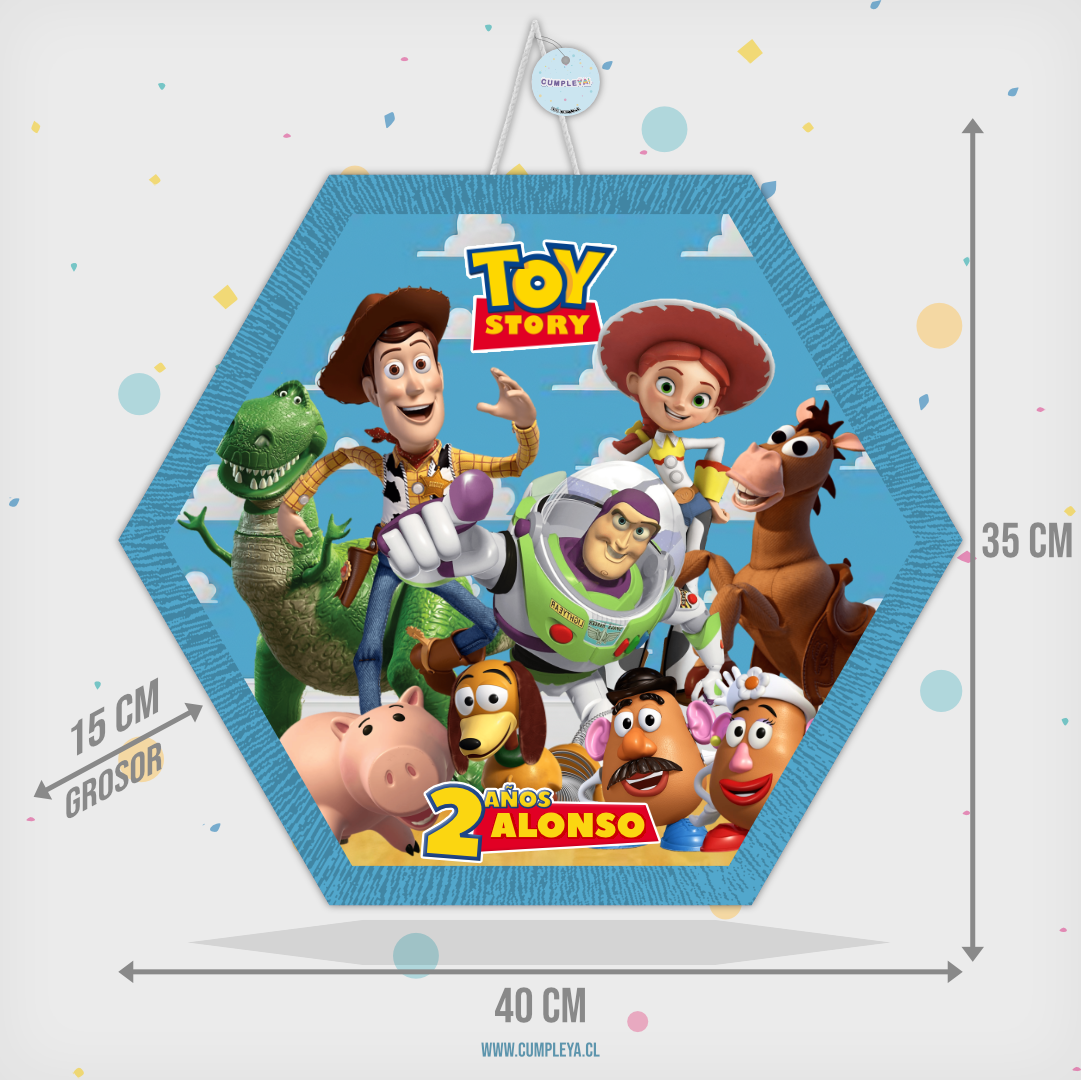 PIÑATA TOY STORY HEXAGONAL EXPRÉS 40CM