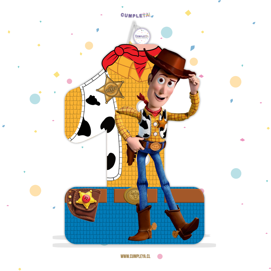 PIÑATA NUMERO 1 WOODY 40CM PREMIUM