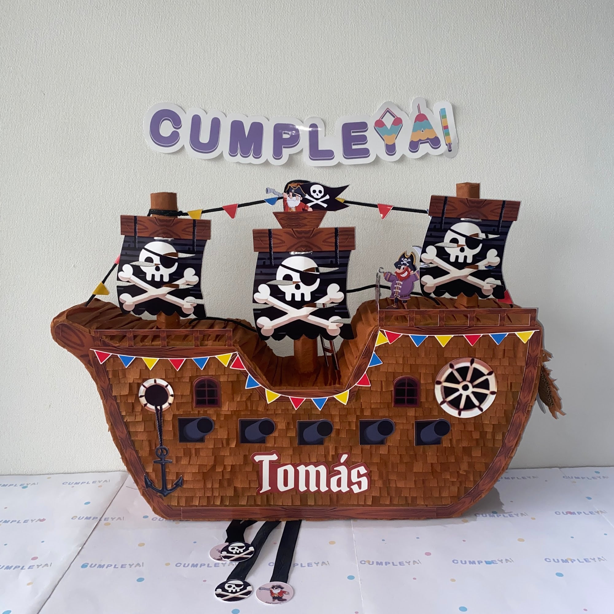 PIÑATA BARCO PIRATA 60CM PREMIUM