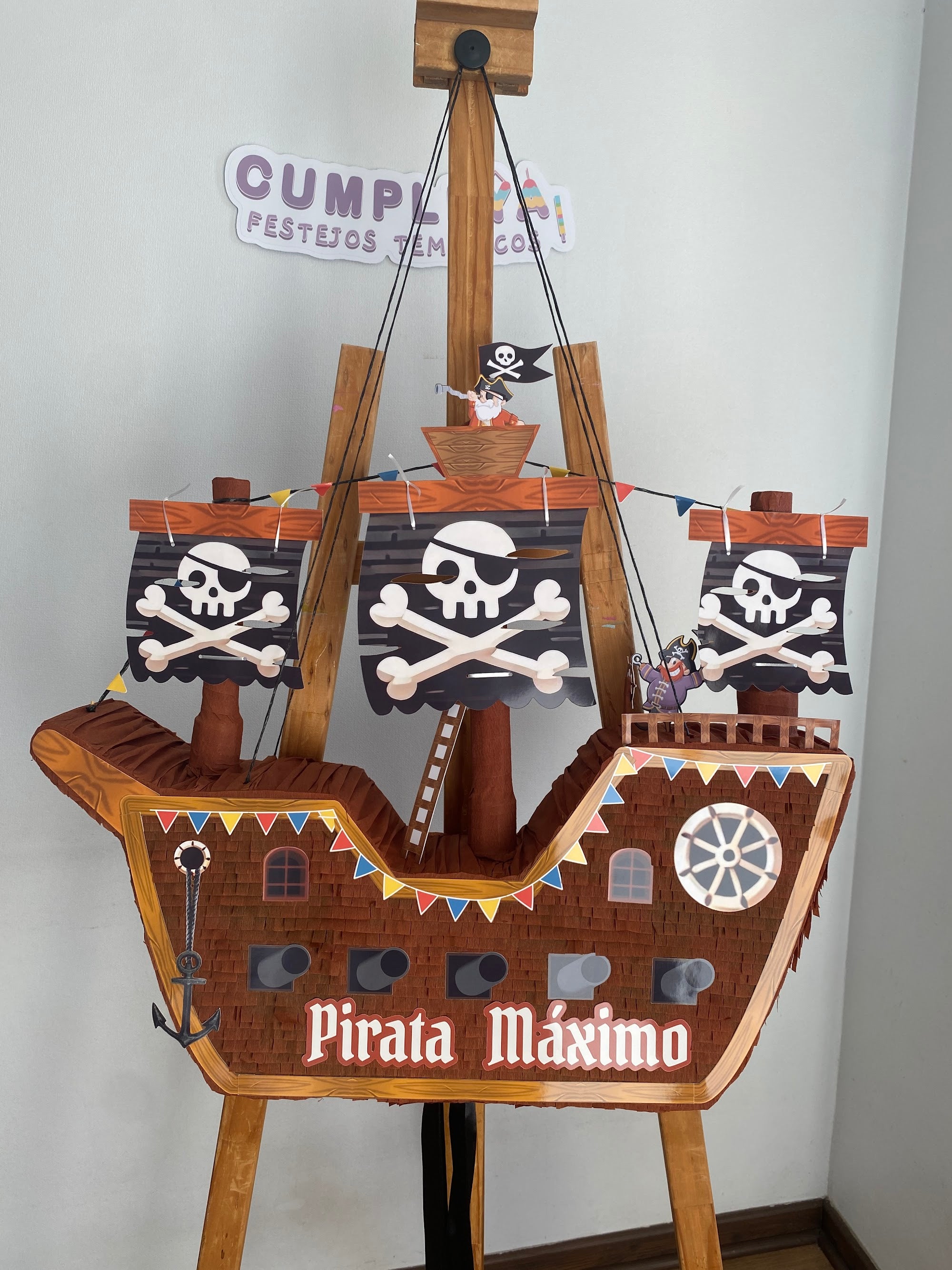 PIÑATA BARCO PIRATA 60CM PREMIUM