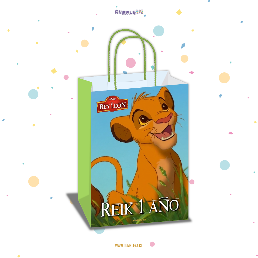 BOLSA SORPRESA REY LEÓN PERSONALIZADO 16X21X8CM