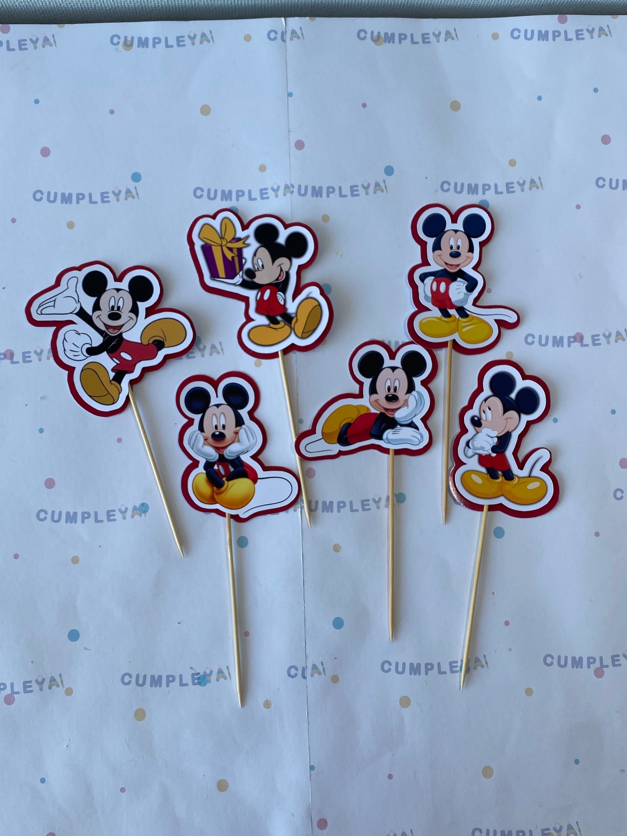 TOPPER MICKEY MOUSE 8CM SET 6U