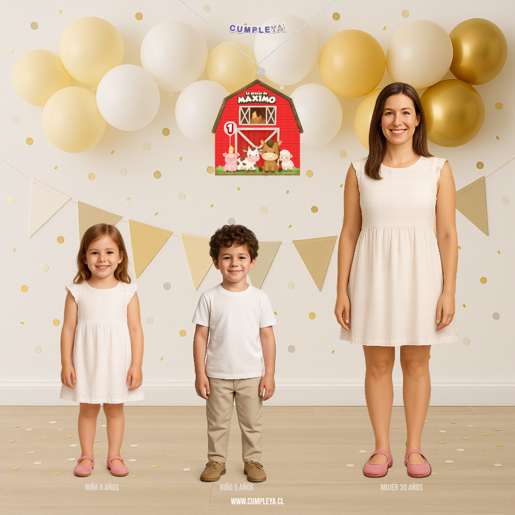 PIÑATA GRANJA ROJA 40CM PREMIUM