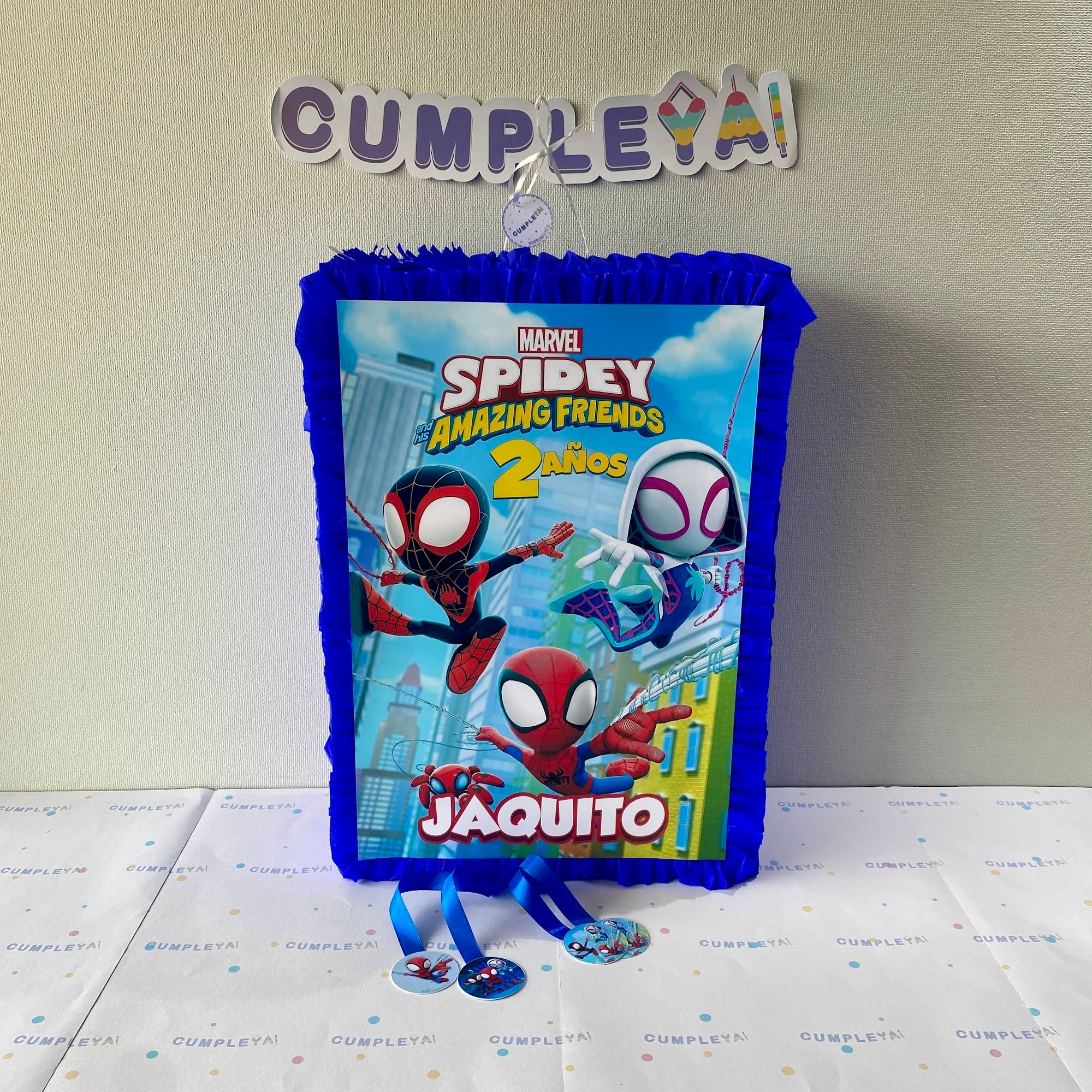 PIÑATA SPIDEY RECTANGULAR EXPRÉS 50CM
