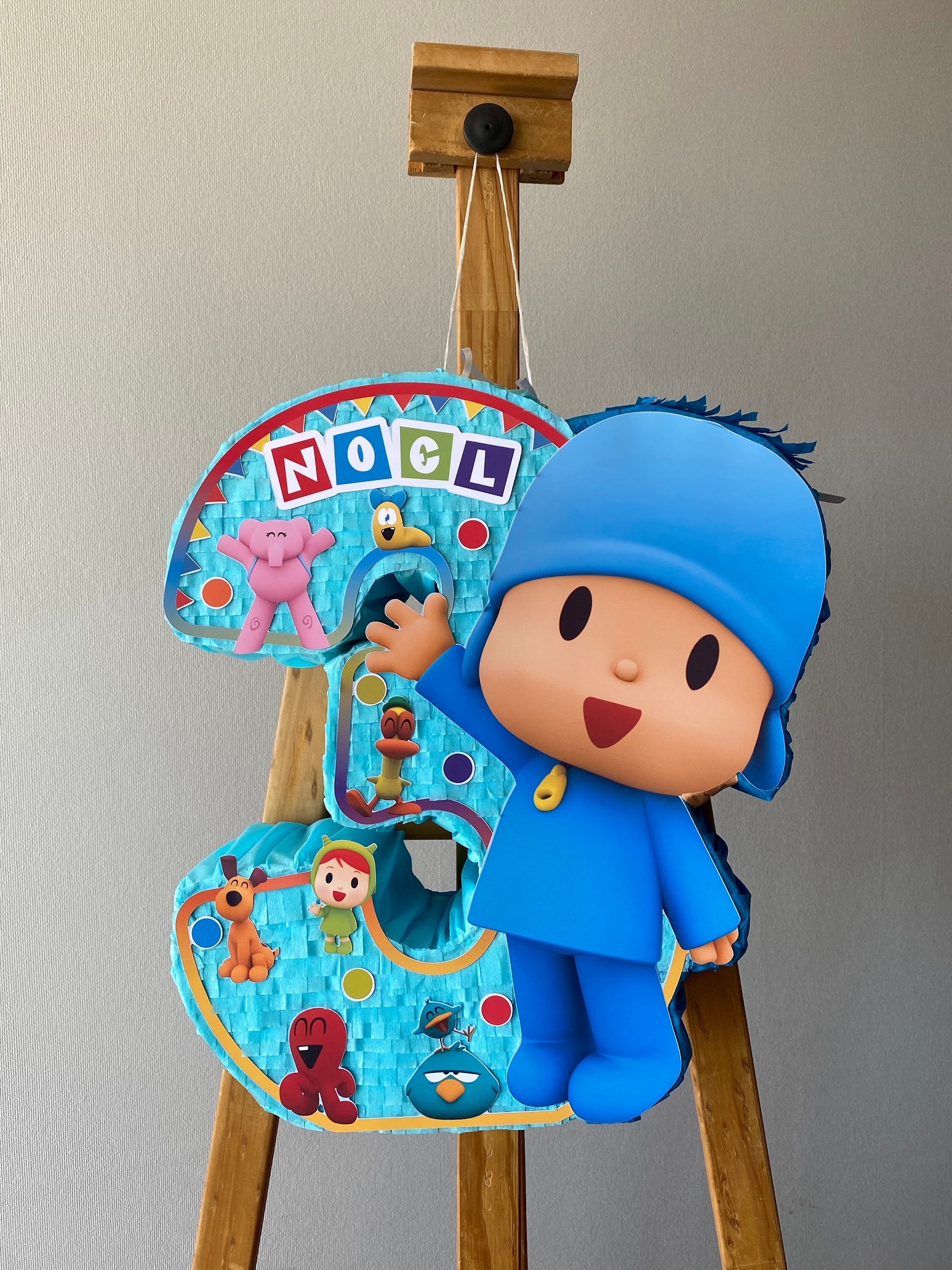 PIÑATA POCOYO NUMERO 3 40CM PREMIUM