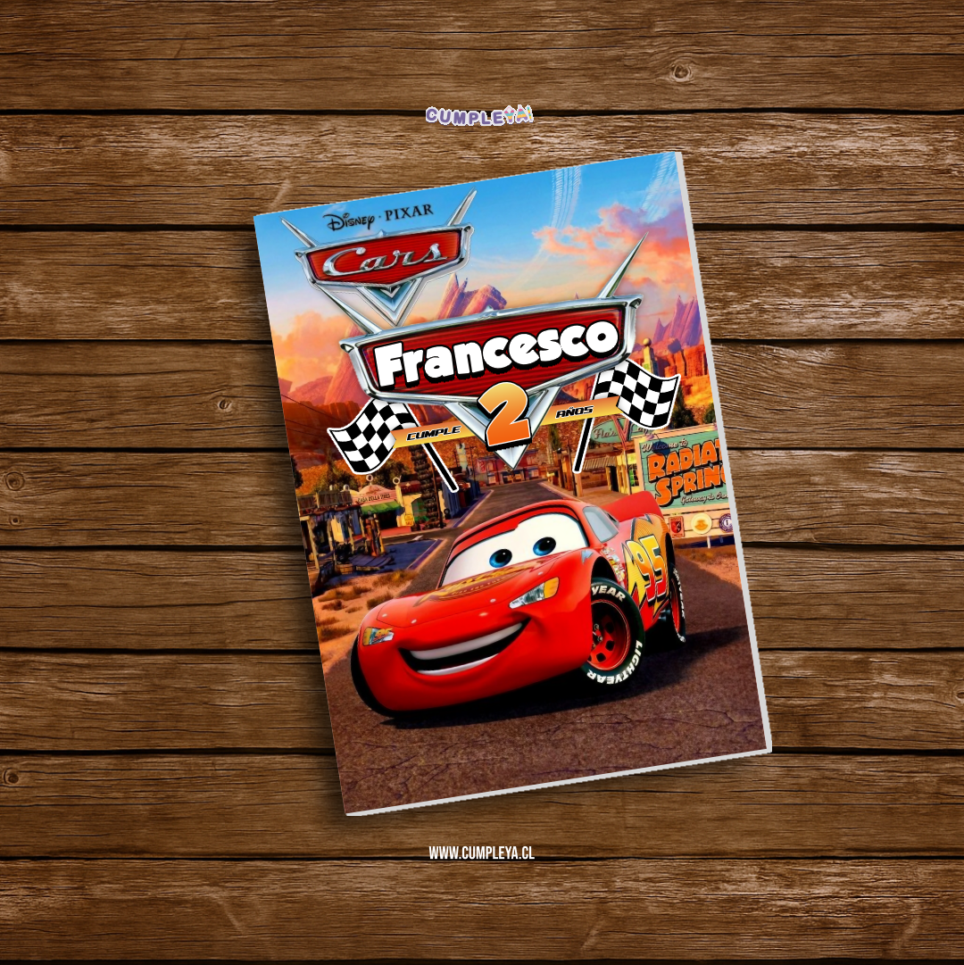 LIBRITO PARA COLOREAR CARS 8 PAGINAS 11X15CM