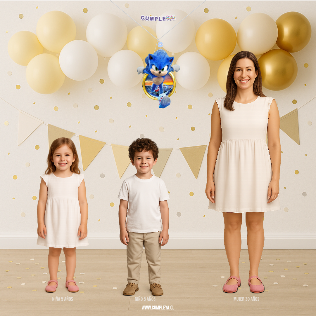 PIÑATA 40 CM SONIC EN ARO