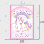 PIÑATA 40 CM RECTANGULAR UNICORNIO