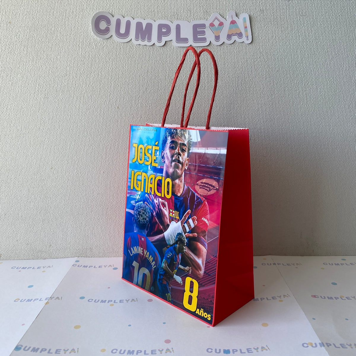BOLSA SORPRESA 16 × 21 × 8 CM LAMINE YAMAL