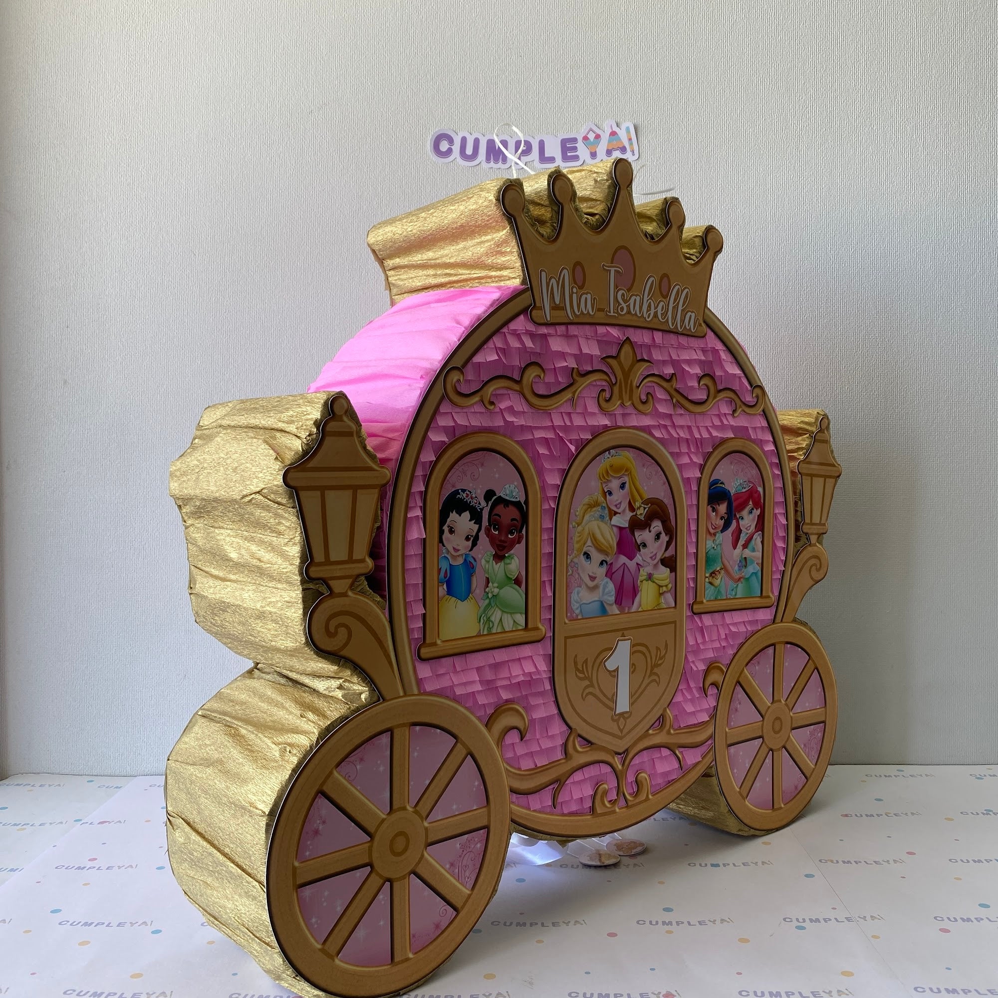 PIÑATA CARROZA PRINESAS DE DISNEY BEBE 60CM PREMIUM