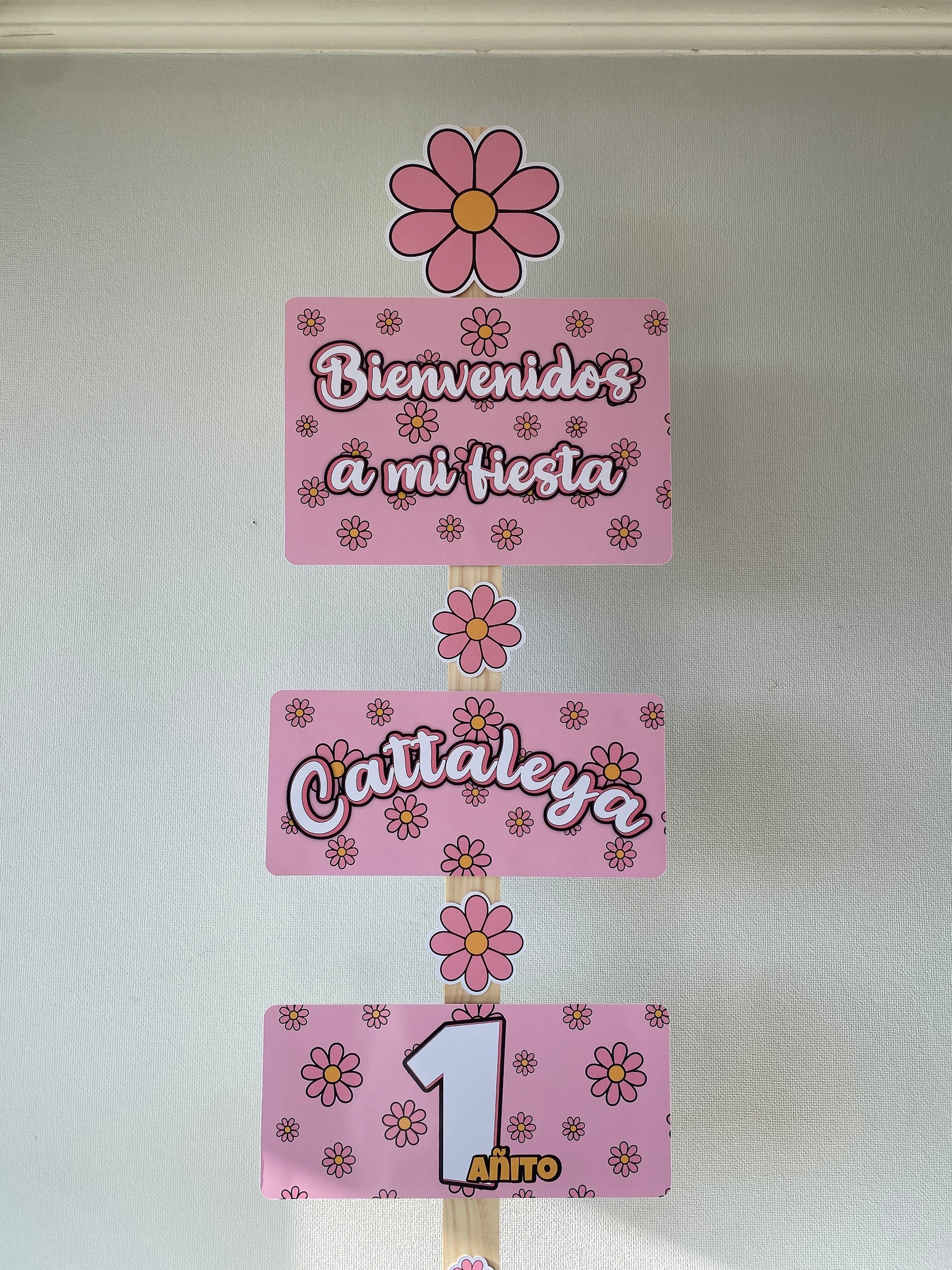 LETRERO MARGARITA DE BIENVENIDA 30X140CM TEMÁTICO