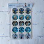 30 STICKER CIRCULARES 5 X 5 CM MESSI ARGENTINA