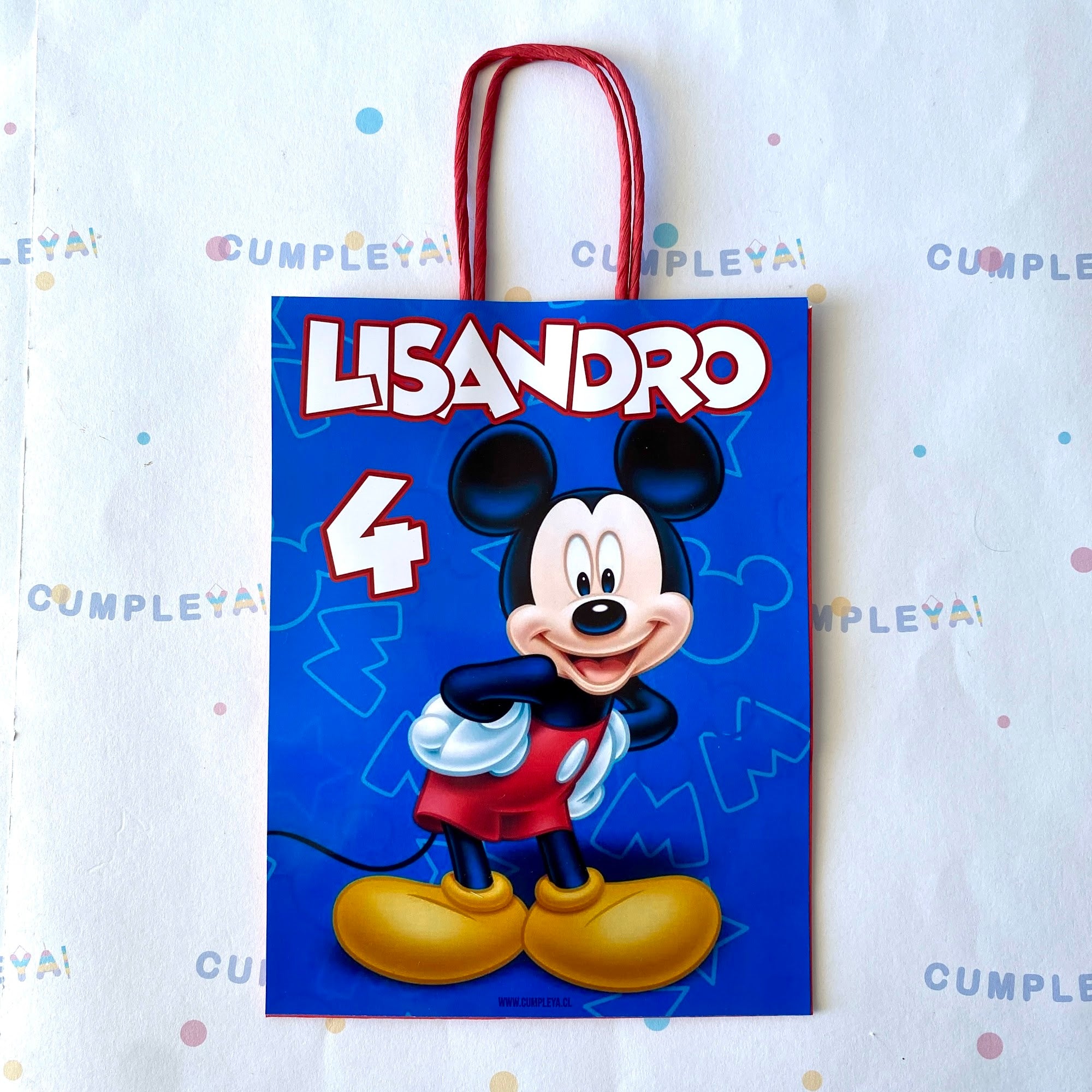 BOLSA SORPRESA MICKEY PERSONALIZADO 16X21X8CM