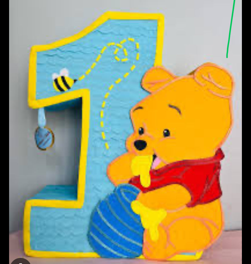 PIÑATA WINNIE POOH BEBE NUMERO 1 60CM PREMIUM