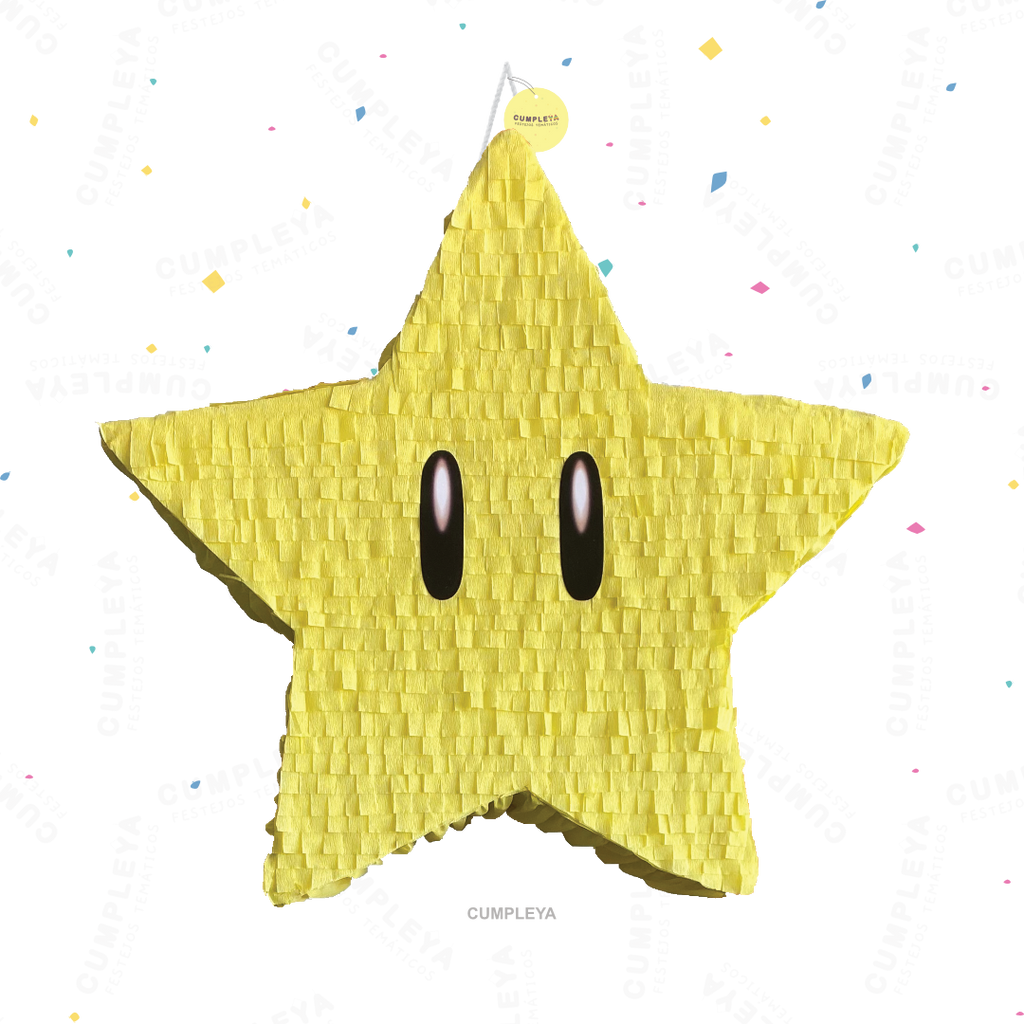 PIÑATA ESTRELLA DE MARIO BROS 40CM PREMIUM