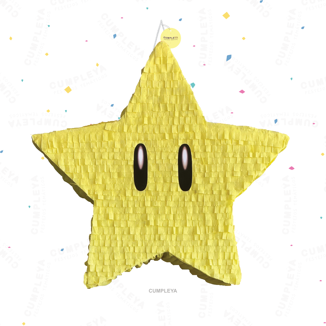 PIÑATA ESTRELLA DE MARIO BROS 40CM PREMIUM