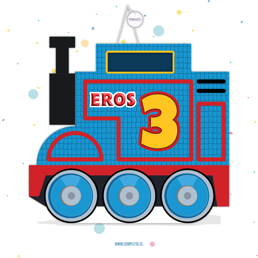 PIÑATA THOMAS EL TREN 40CM PREMIUM
