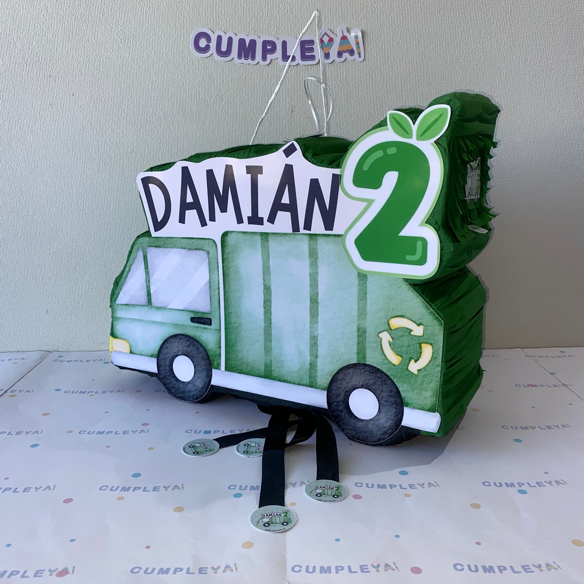 PIÑATA 40 CM CAMION DE BASURA