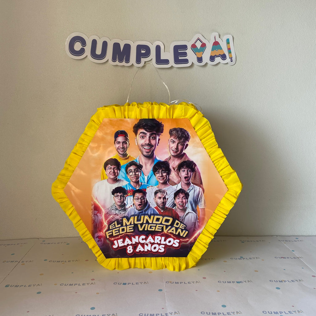 PIÑATA FEDE VIGEVANE HEXAGONAL EXPRÉS 40CM