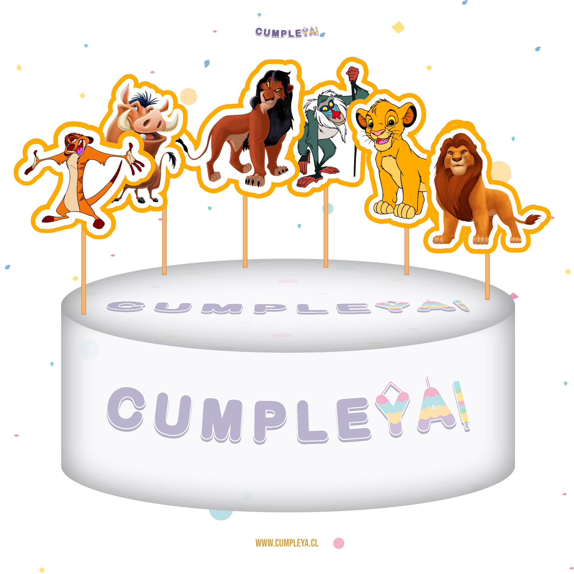 TOPPER REY LEON 8CM SET 6U