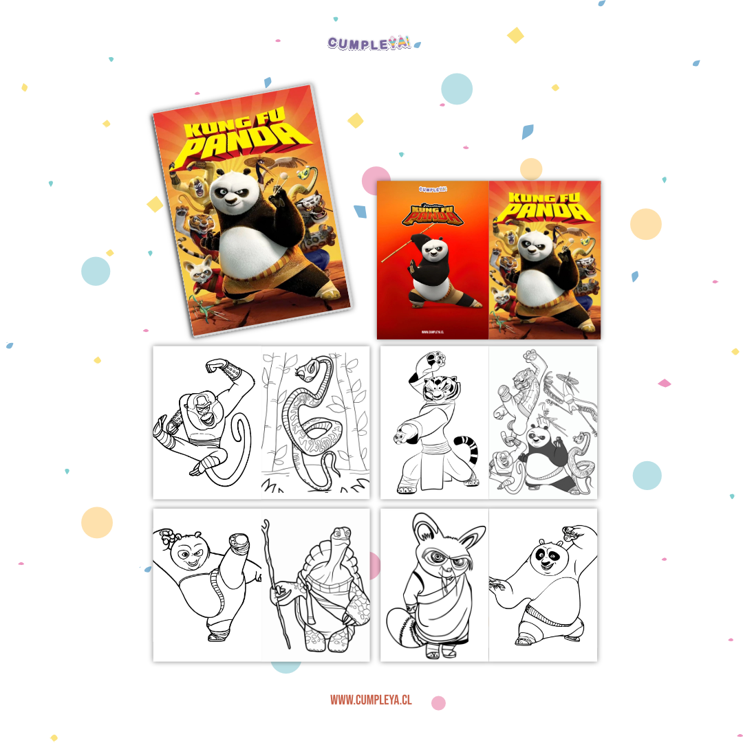 LIBRITO PARA COLOREAR KUNG FU PANDA 8 PAGINAS 11X15CM