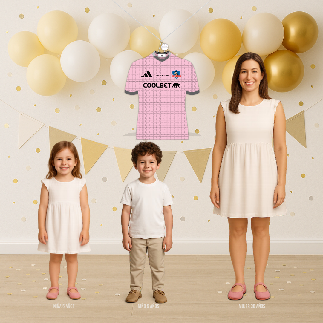 PIÑATA CAMISETA DE COLO COLO ROSADA 60CM PREMIUM