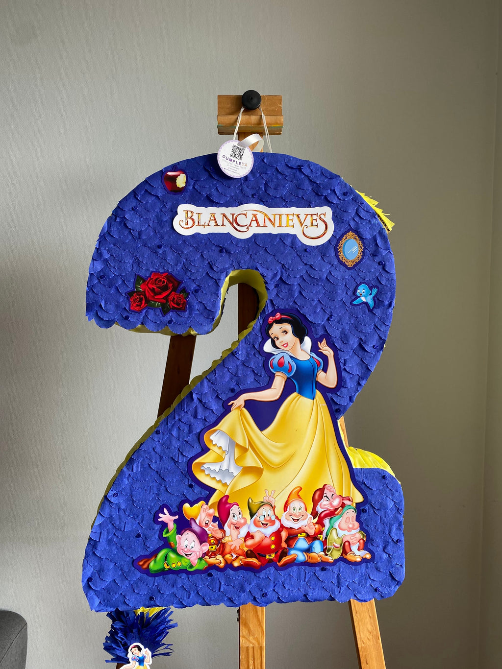 PIÑATA NÚMERO 2 BLANCA NIEVES 60CM PREMIUM