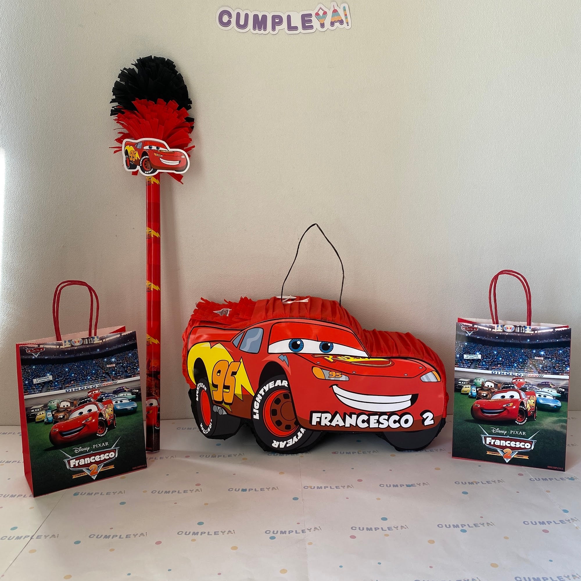 PIÑATA RAYO MCQUEEN 40CM FIGURA EXPRÉS