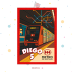PIÑATA 40 CM RECTANGULAR LOGO METRO SANTIAGO