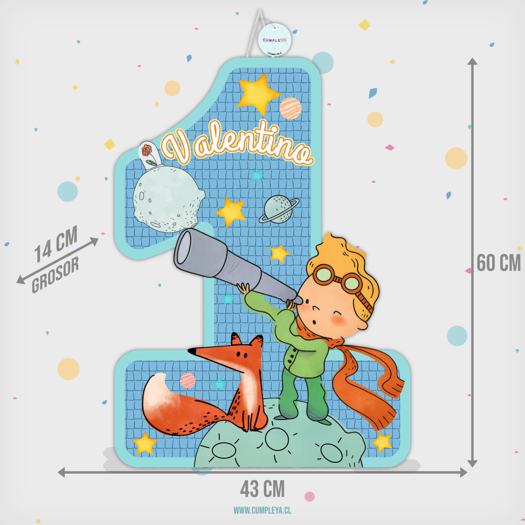 PIÑATA NUMERO 1 EL PRINCIPITO 60CM PREMIUM