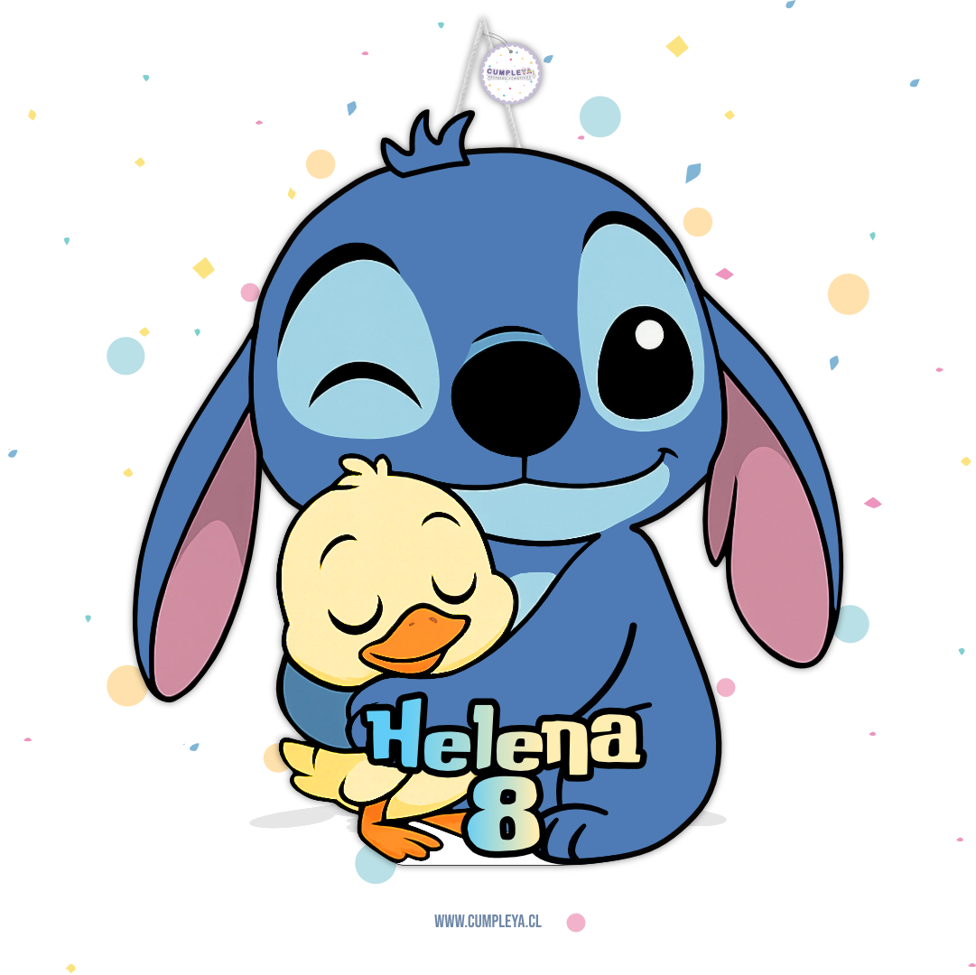 PIÑATA 40 CM STITCH CON PATITO