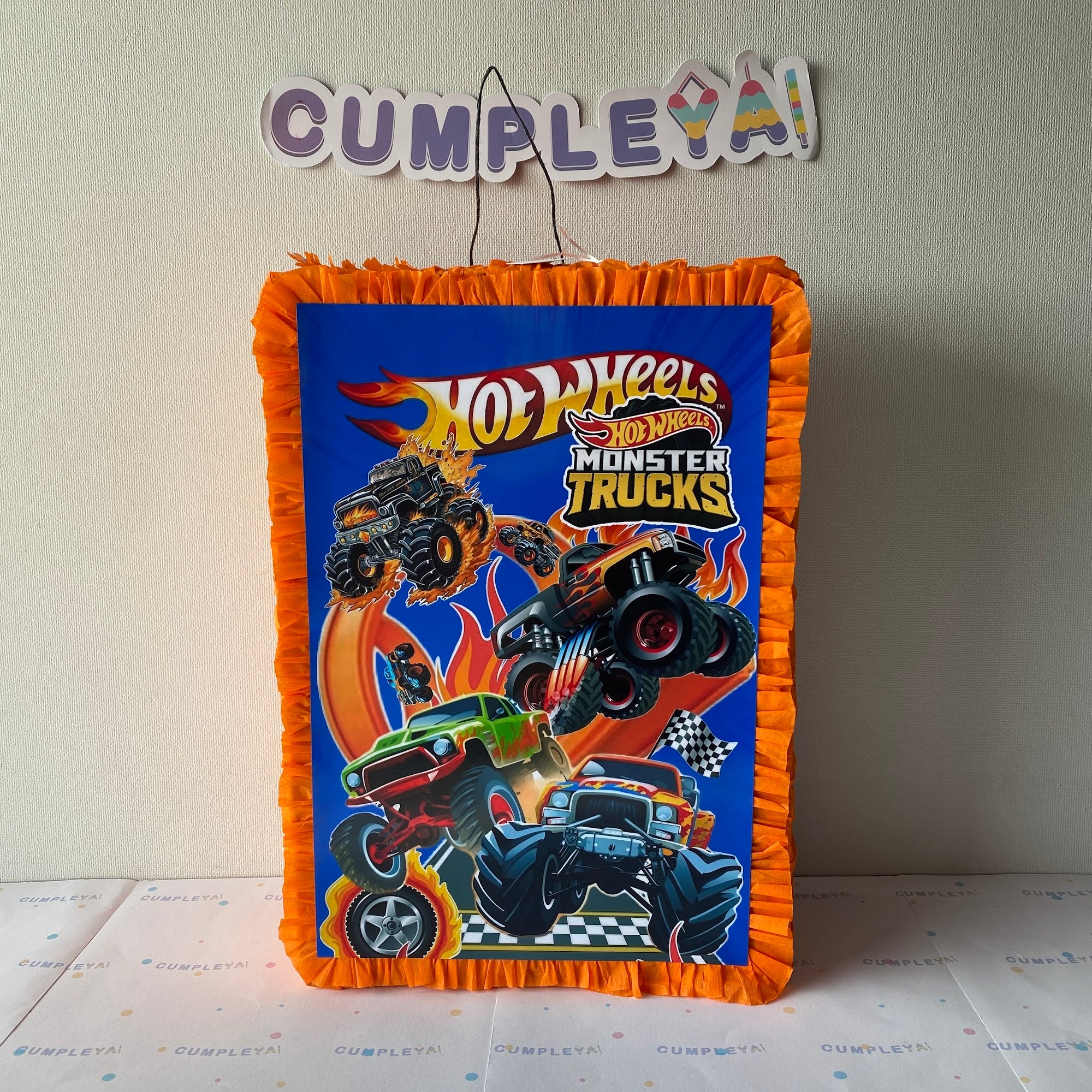 PIÑATA MONSTER TRUCK RECTANGULAR EXPRÉS 50CM