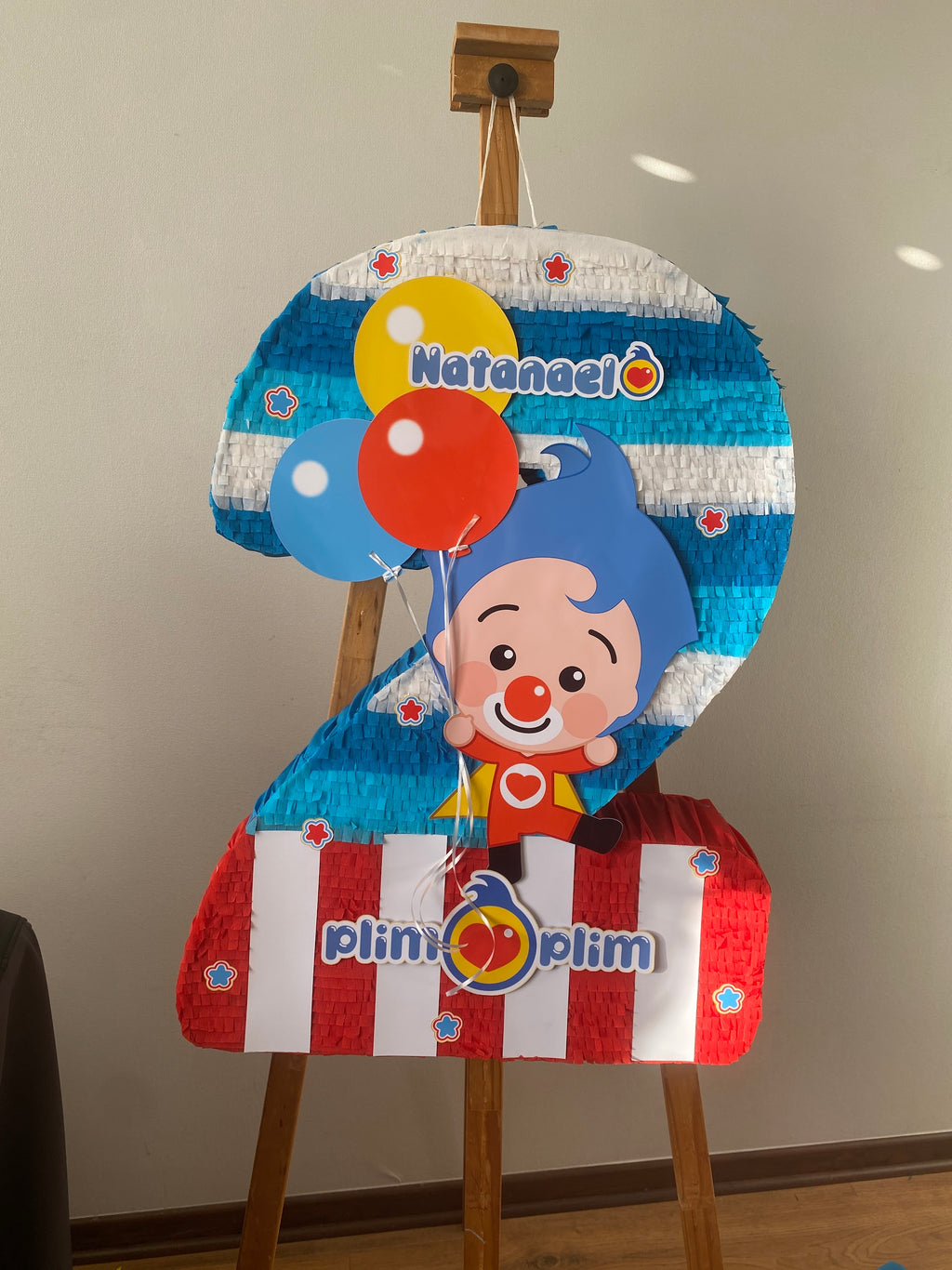 PIÑATA NUMERO 2 PLIM PLIM 60CM PREMIUM