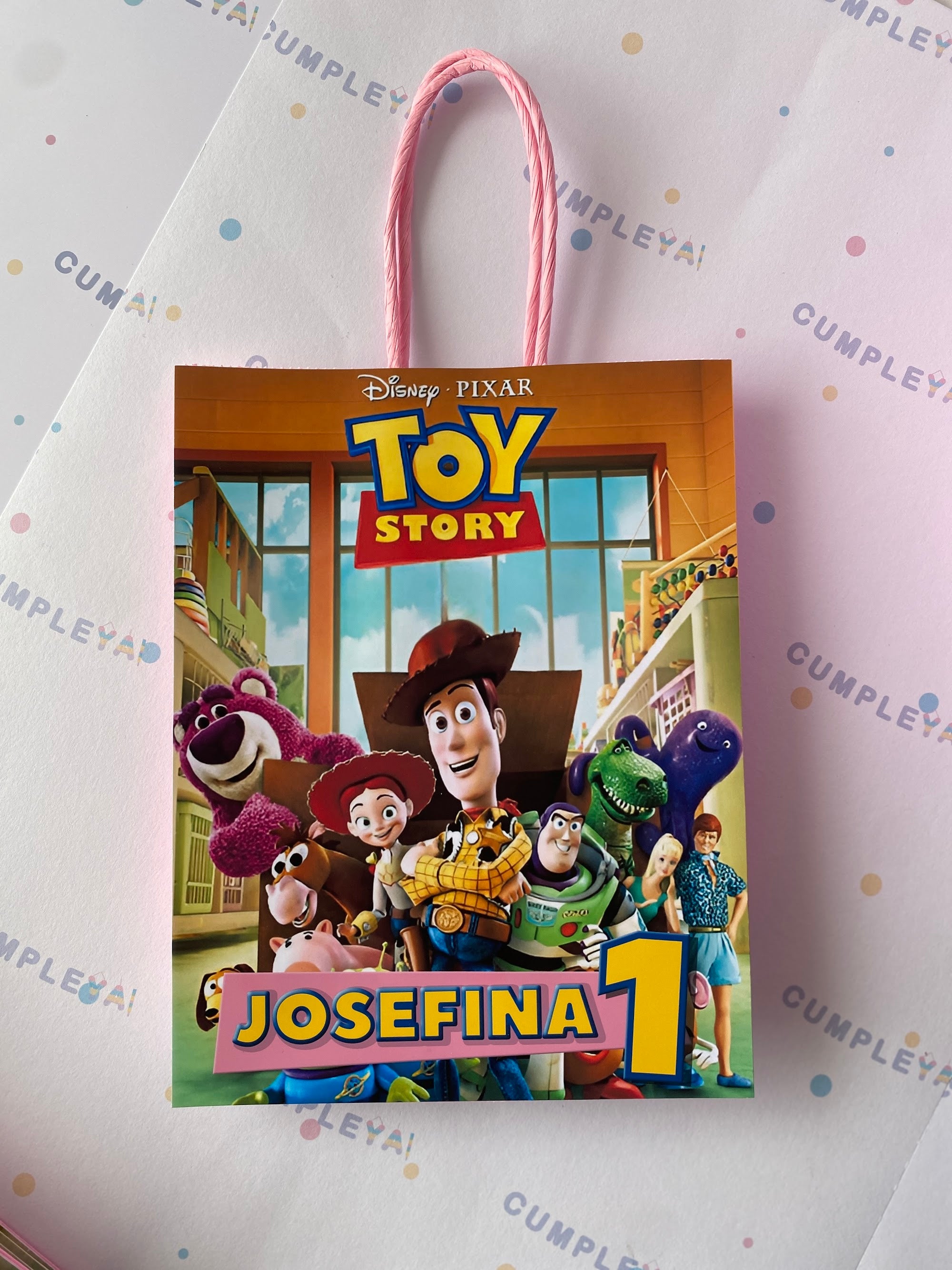 BOLSA SORPRESA TOYS STORY PERSONALIZADO 16X21X8CM