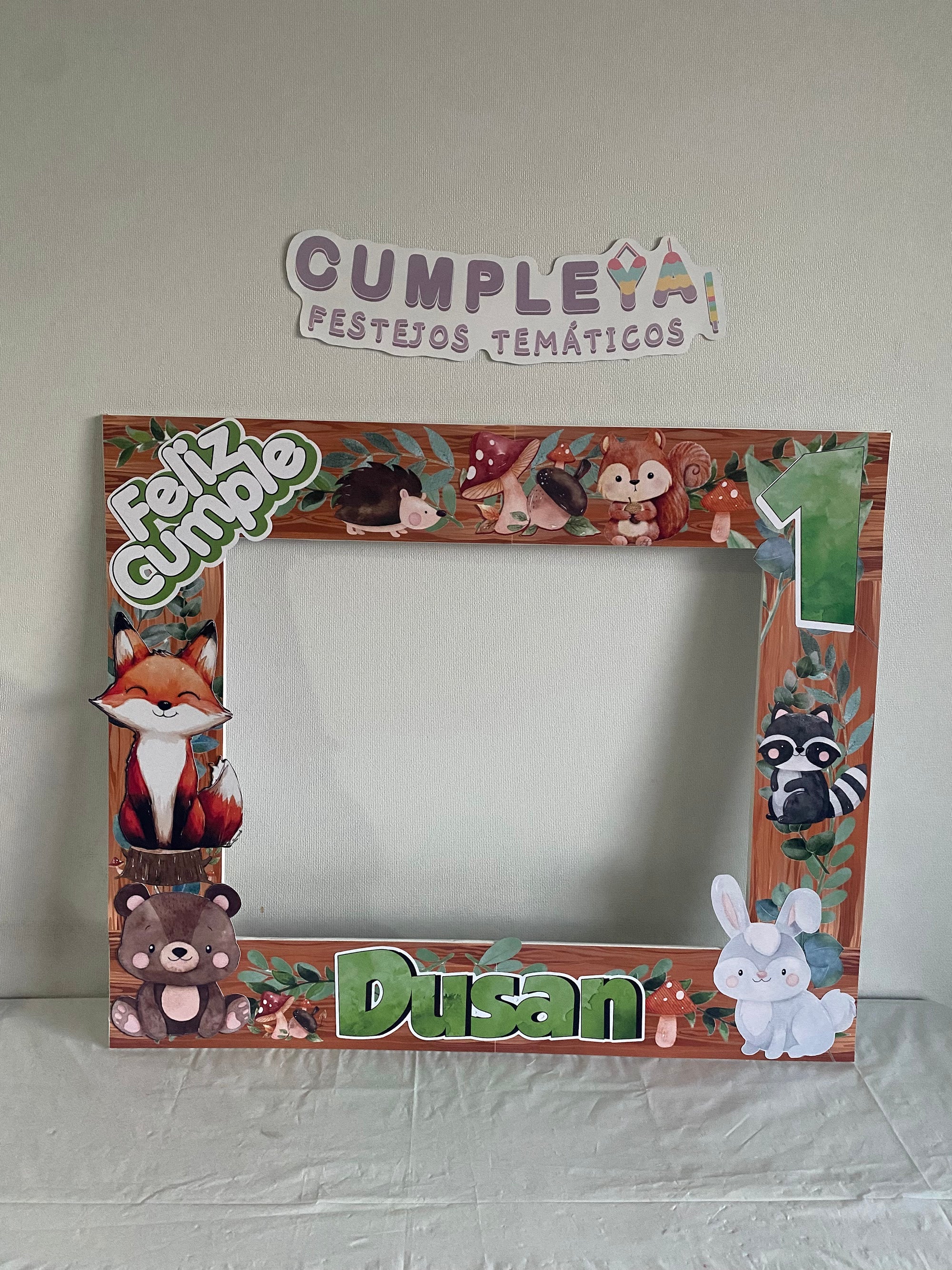 CUADRO SELFIE ANIMALITOS DEL BOSQUE 77X55CM