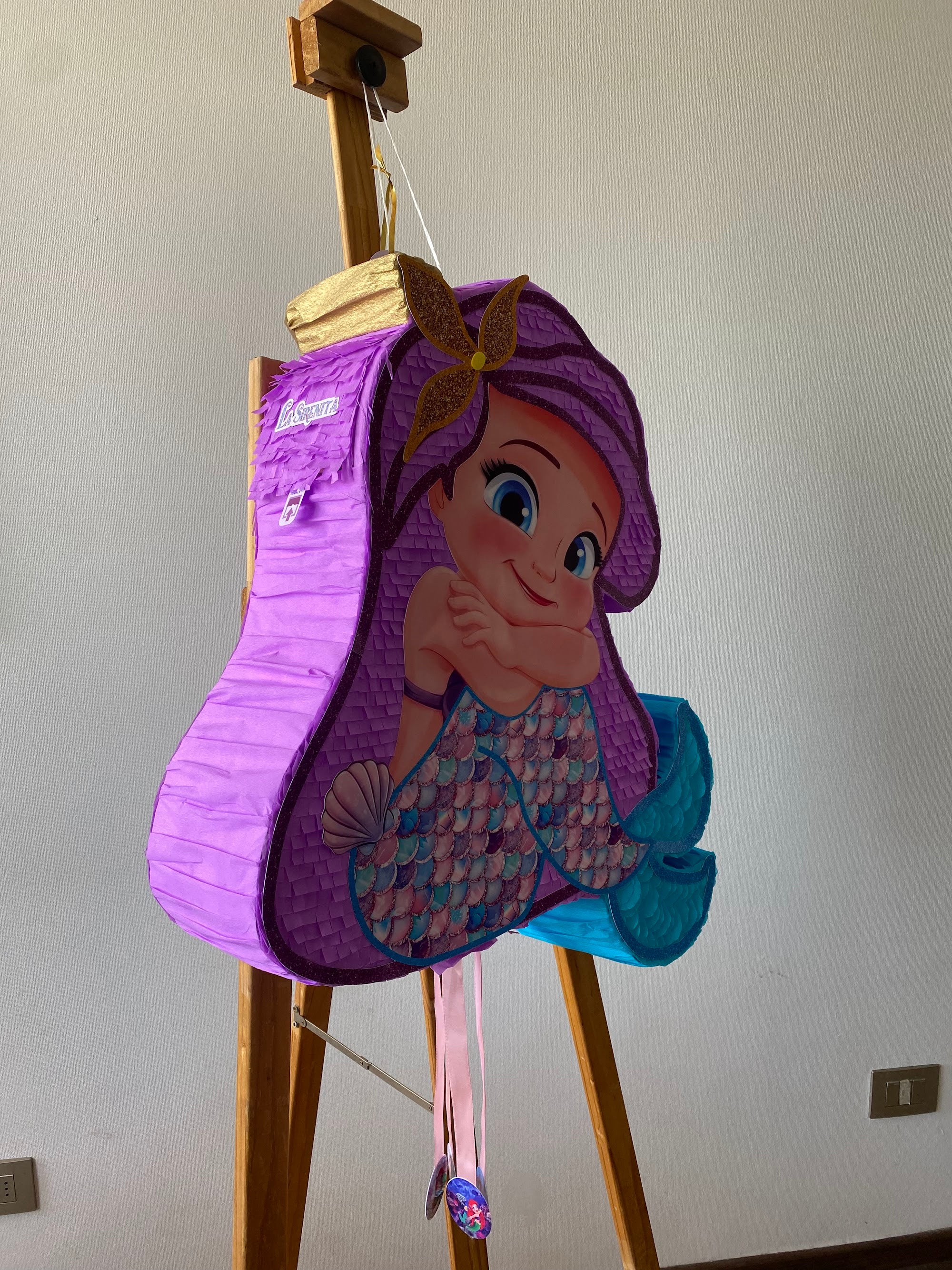 PIÑATA SIRENITA BEBE 60CM PREMIUM