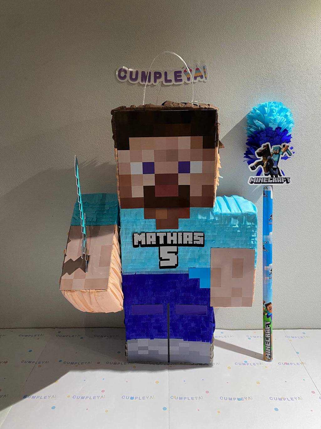 PIÑATA STEVE DE MINECRAFT 60CM PREMIUM