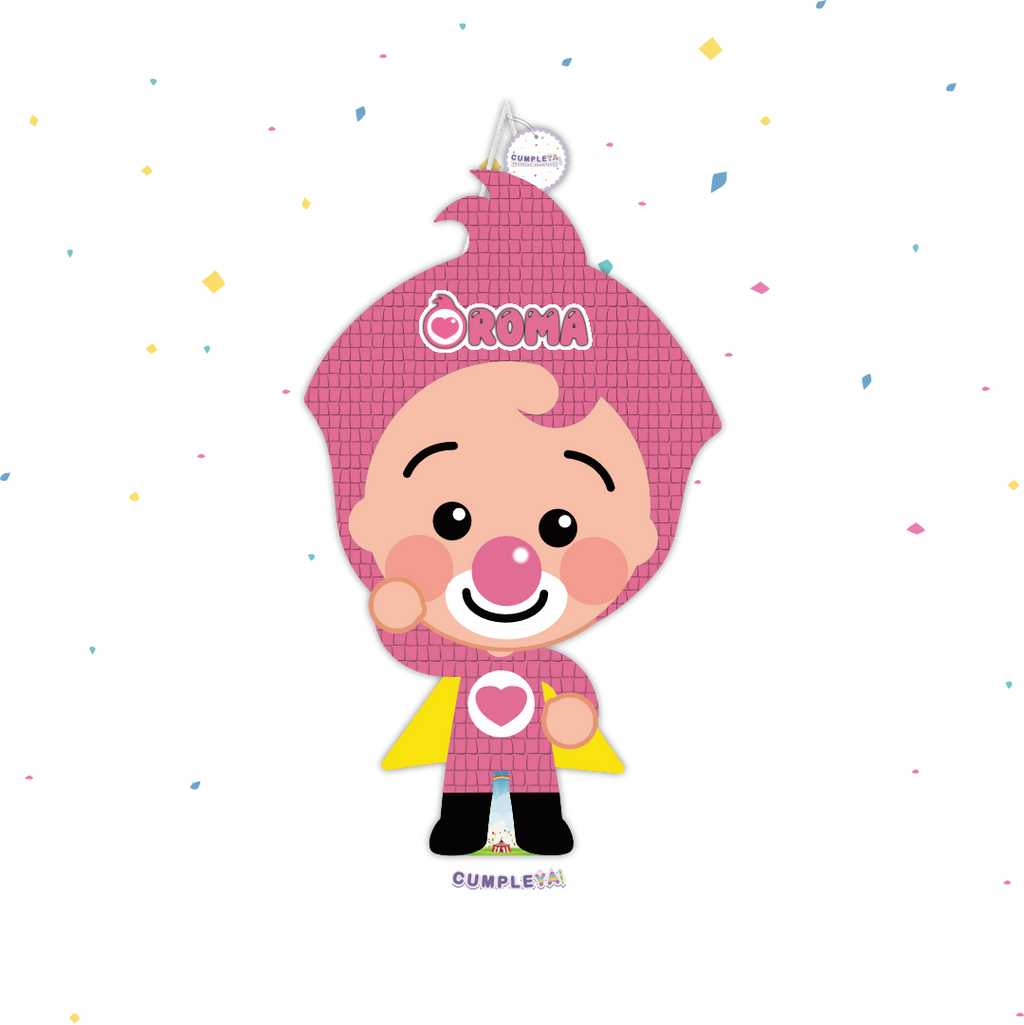 PIÑATA PLIM PLIM DE PIE ROSADO 60CM PREMIUM