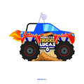 PIÑATA 40 CM MONSTER TRUCK AZUL