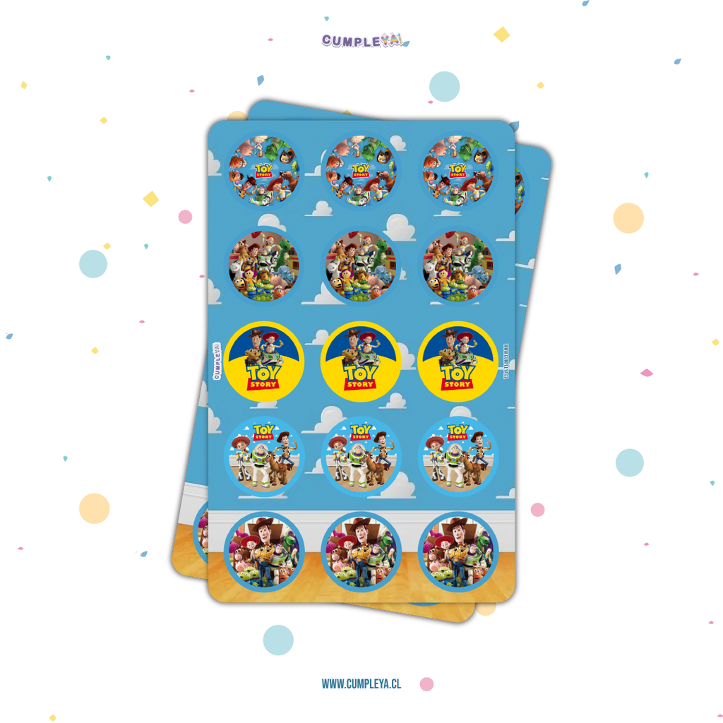 STICKER TOYS STORY CIRCULARES 5X5CM 30U