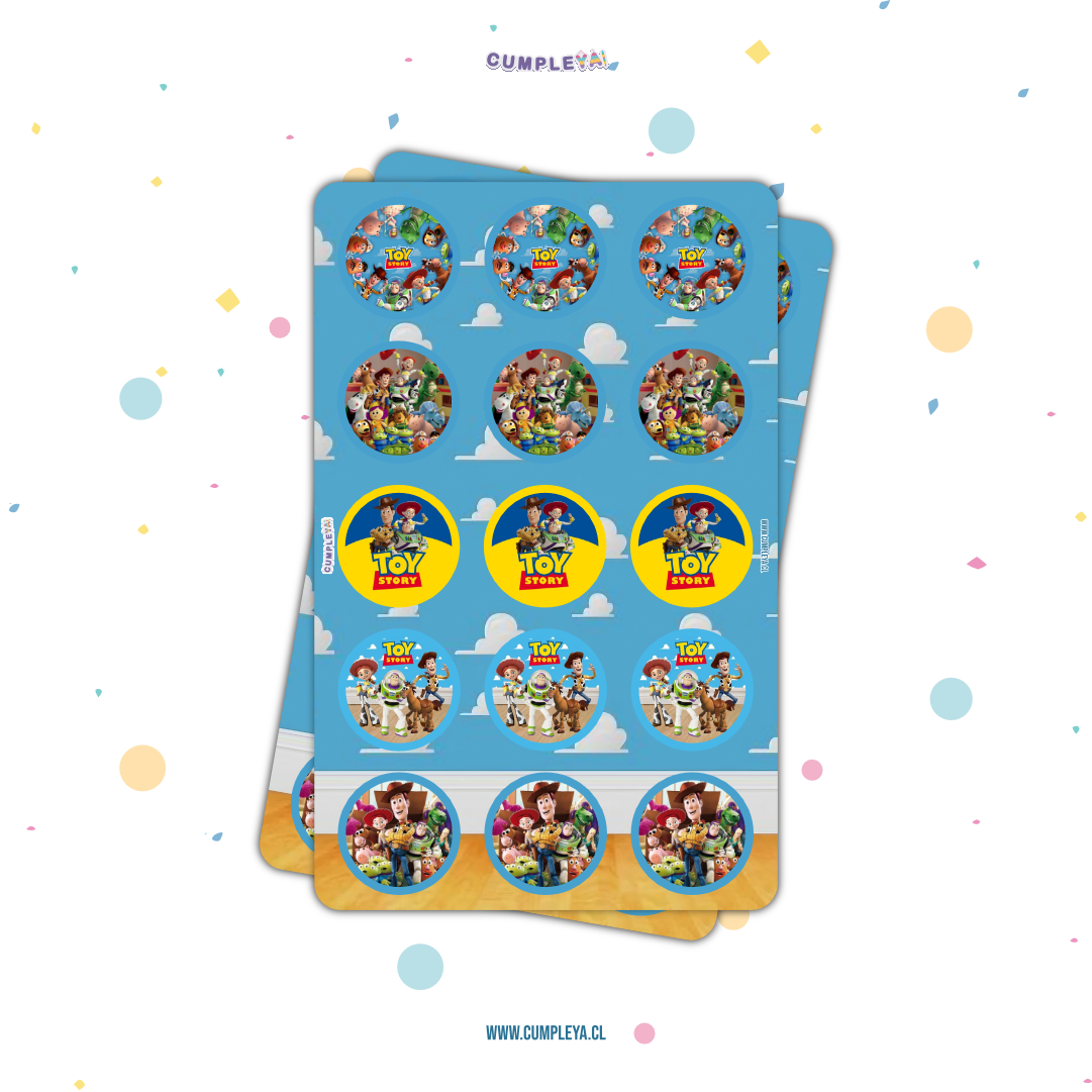 STICKER TOYS STORY CIRCULARES 5X5CM 30U