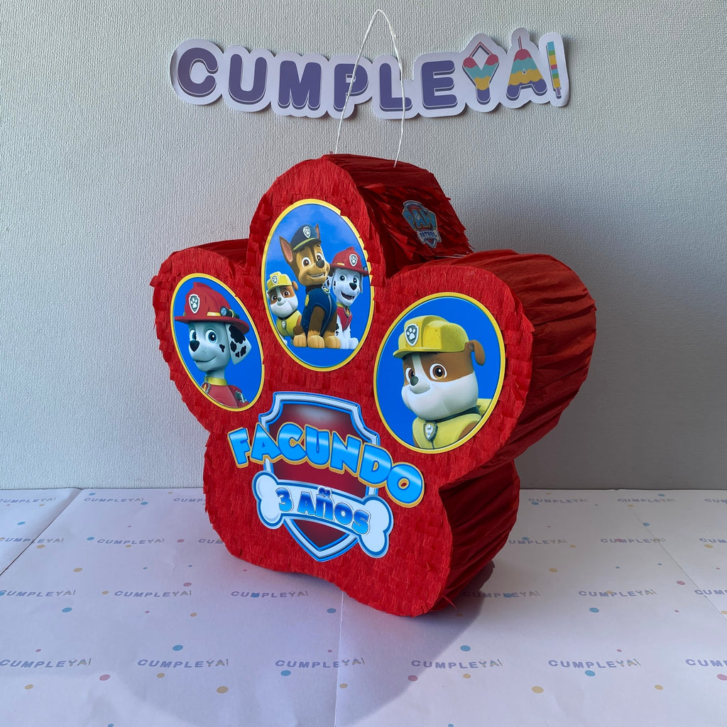 PIÑATA HUELLA PAW PATROL 40CM PREMIUM