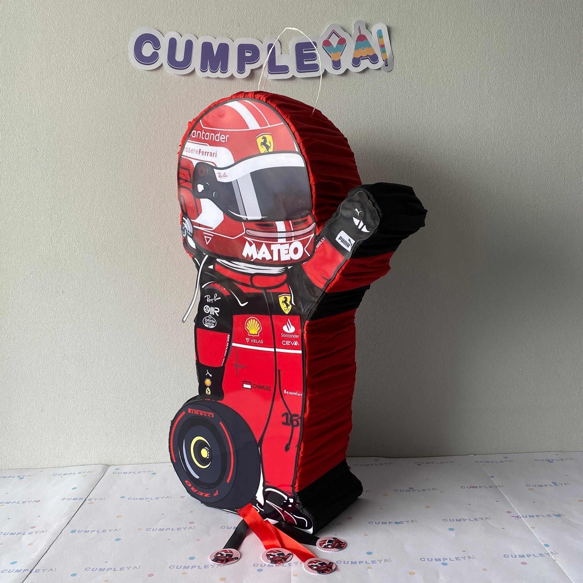 PIÑATA 60 CM PILOTO CARRERAS