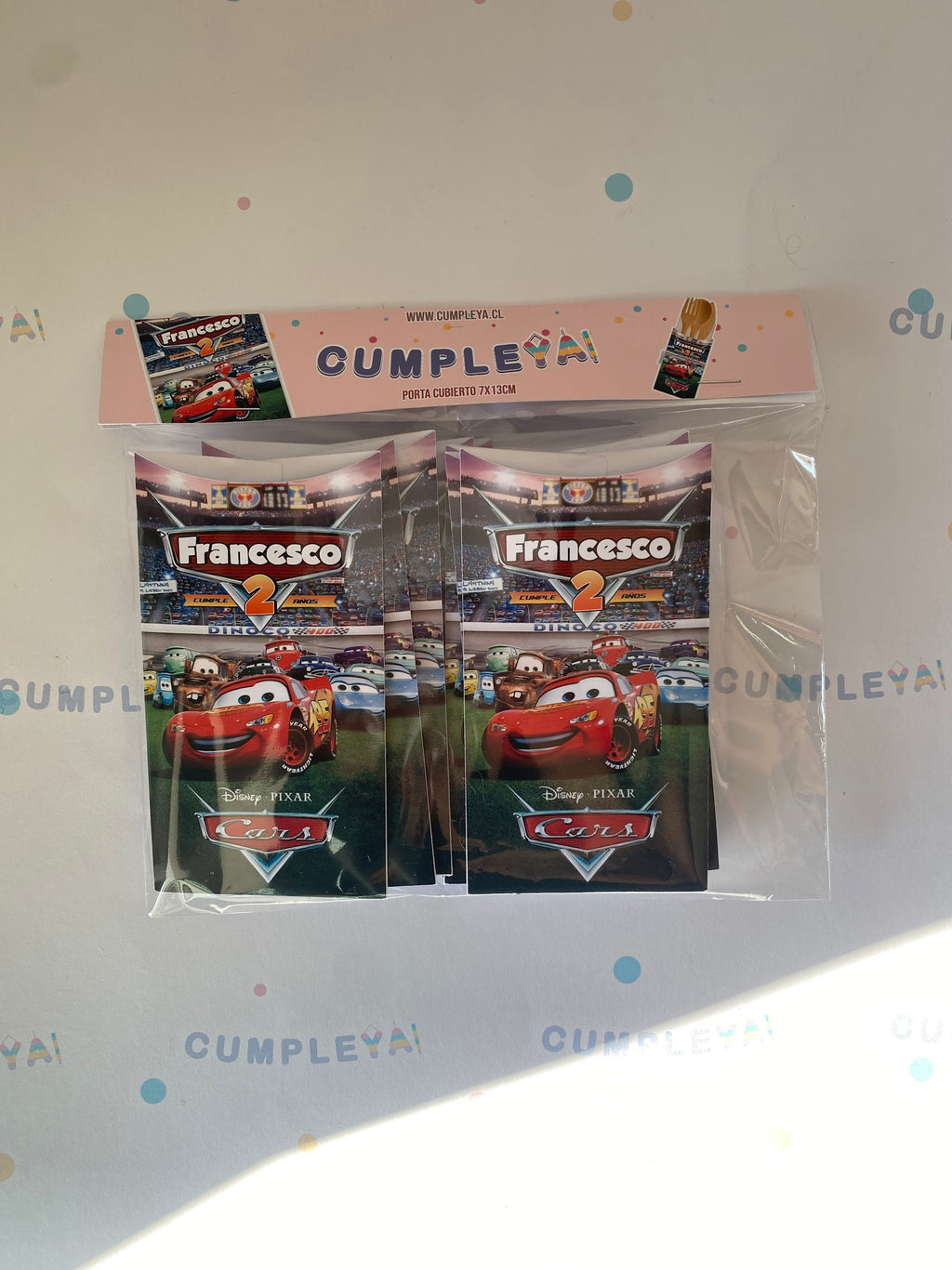 PORTA CUBIERTO CARS 7X13CM TEMÁTICO