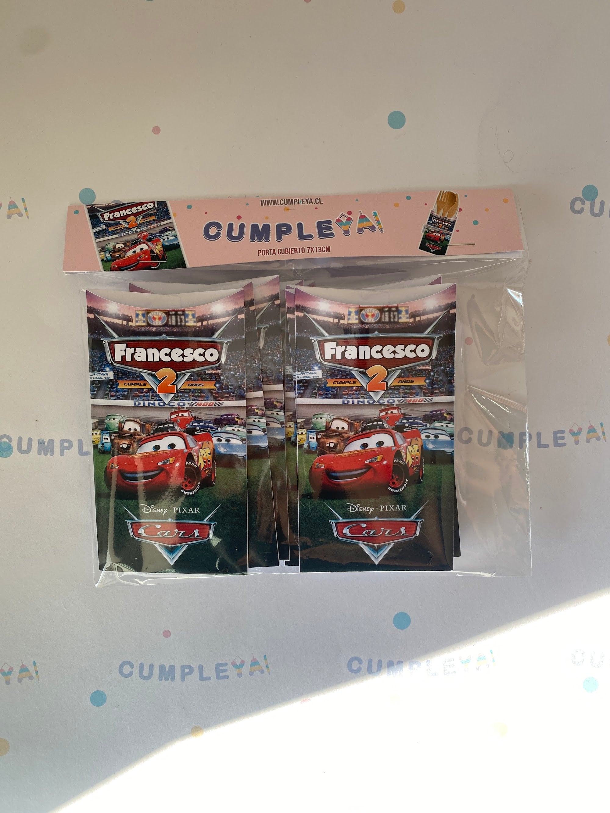 PORTA CUBIERTO CARS 7X13CM TEMÁTICO