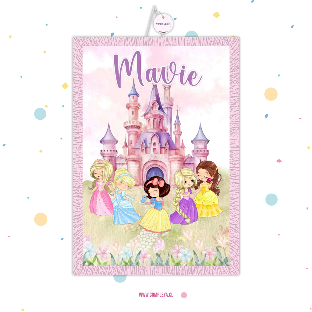 PIÑATA PRINCESAS BEBES RECTANGULAR EXPRÉS 50CM