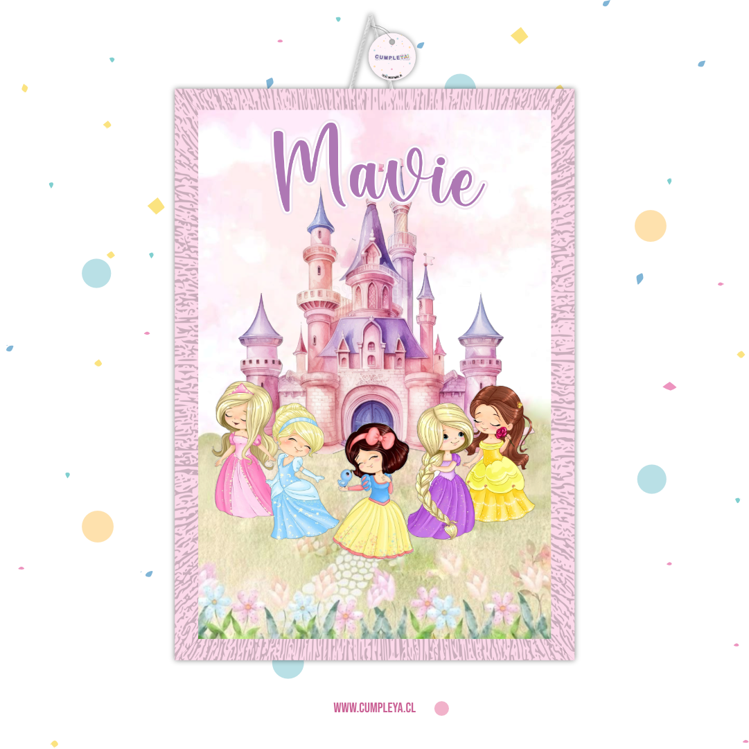 PIÑATA 40 CM RECTANGULAR PRINCESAS BEBES